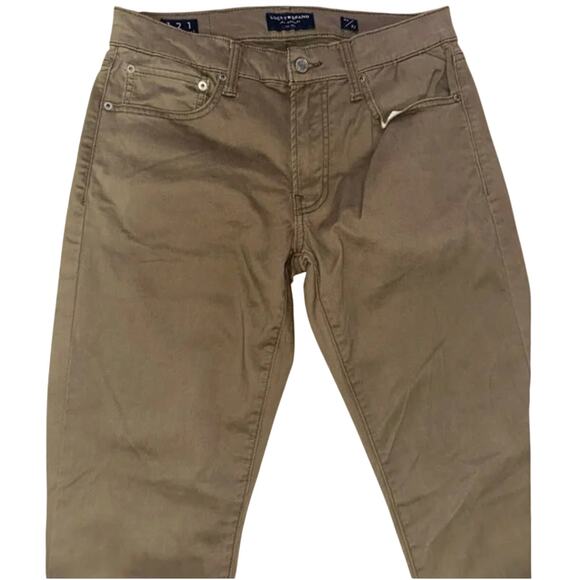 Lucky Brand Pants 121 Slim‎ Straight Chino Brown Khaki Size 36 x 32 - Picture 3 of 14